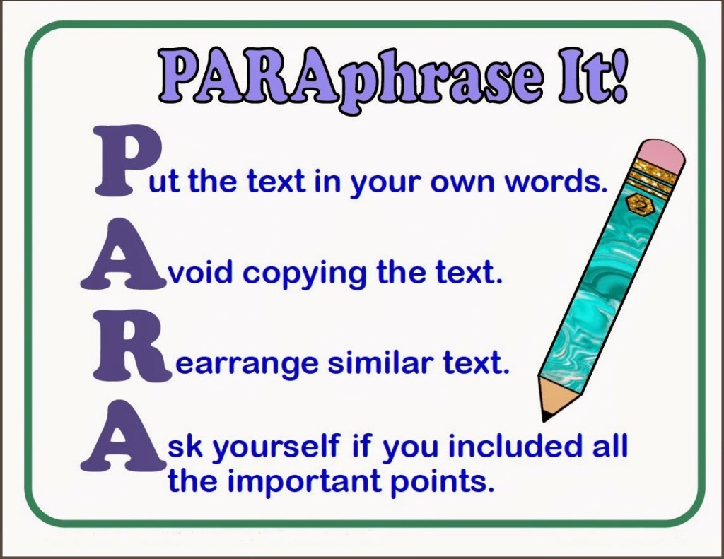 Image result for paraphrasing plagiarism